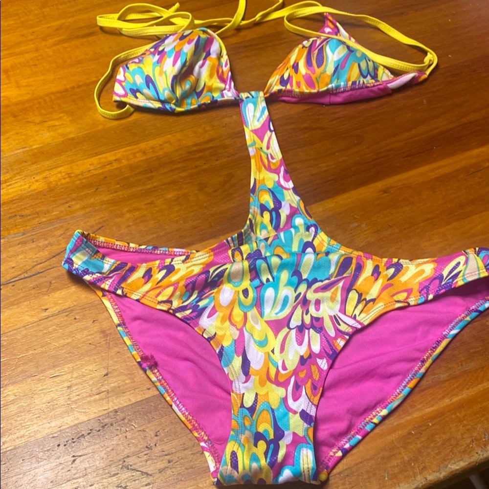 Colorful Womens Bikini Miami Vibes Swimwear Set